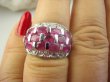 bpee4285  Lux OBŁĘDNA Delikatny Pierścień Obrączka Pierścionek naturalne Rubiny Birmańskie, oraz Cyrkonie r.15 SREBRO RODOWANE 925 # - 4