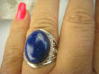 bpe8197 Delikatny Pierścień z Lapis Lazuli - strażnik prawdy i mądrości r.18 ażurowa obrączka Srebro 925 - 2