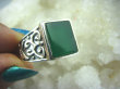 bpe5847 DUŻY MĘSKI SYGNET Pierścień Pierścionek zielony Onyks r.28/ r.29 DUŻY ROZMIAR Srebro 925 # - 4