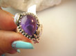 bpe9176 Czarodziejsko Piękny Orientalny Pierścień Pierścionek z Ametystem Ametyst - kamień mądrości r.16 Srebro 925 # - 7