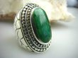 bpee1904 SKÓRA WĘŻA !!!! Niezwykły OLBRZYM Pierścień naturalny Szmaragd Indyjski Szmaragdy r.17/ r.18 Srebro 925 # - 5