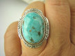 bpe8528 Śliczny OKAZ Pierścień Pierścionek naturalny niebieski TURKUS ARIZONA Turkusy r.18 Srebro 925 # - 3