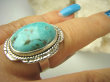 bpe8528 Śliczny OKAZ Pierścień Pierścionek naturalny niebieski TURKUS ARIZONA Turkusy r.18 Srebro 925 # - 4